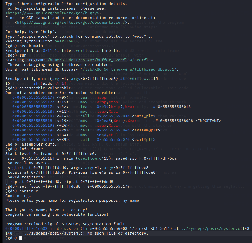 A failed attempt at opening a shell